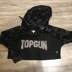 Rebel Athletic Crop Hoodie Top Gun Allstars